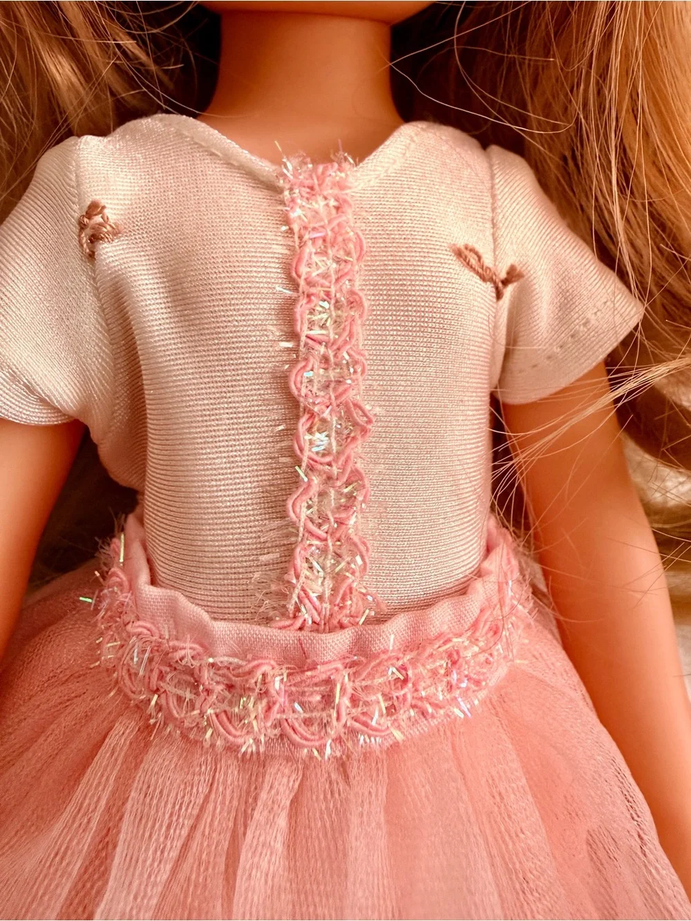2012 Corolle 36cm Blonde Doll Blue Eyes Pink Dress Vintage